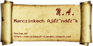 Marczinkech Ajándék névjegykártya